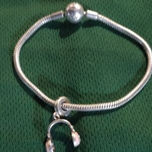 Silver Bracelet with Pink Accents